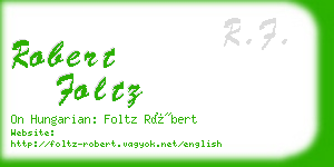 robert foltz business card